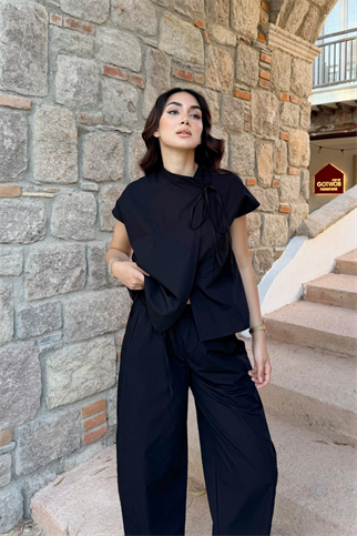 Nisan Poplin Balon Pantolon Takım 1550