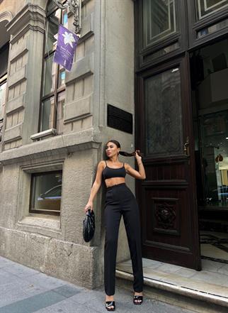 Ön Flatolu Pantolon 22311 SİYAH M3X