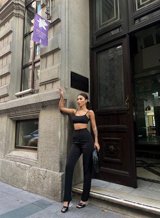 Ön Flatolu Pantolon 22311 SİYAH M3X