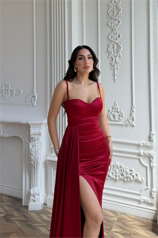 Pamela Yırtmaç Detay Kuyruklu Abiye 582234 