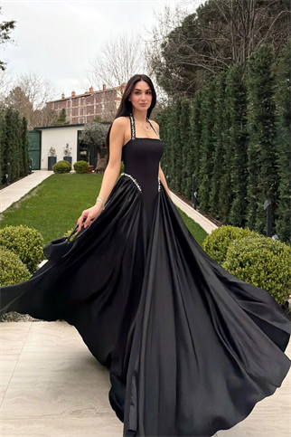 Parla Askılı İnci Detay Abiye 8459