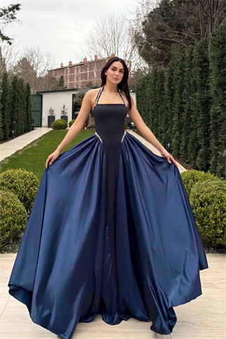 Parla Askılı İnci Detay Abiye 8459