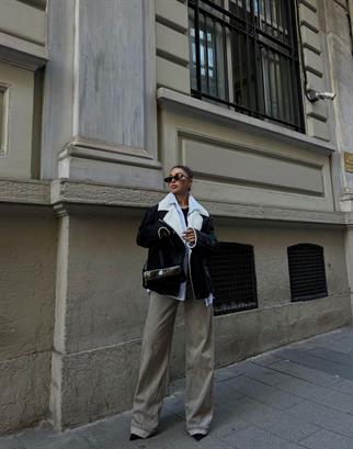 Reina Cep Detay Biker Kaban 3025 SİYAH