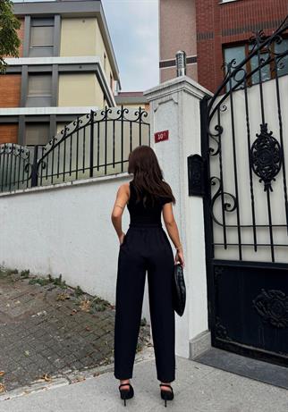 Şalvar Pileli Pantolon 1018 SİYAH