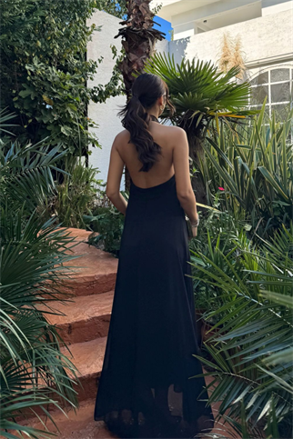 Sezen Gül Detay Şifon Abiye 9351 SİYAH