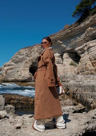 Sheila Kaşe Oversize Kaban 2985 TABA