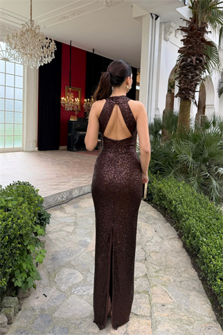 Stella Payetli Çapraz Yaka Abiye 1074