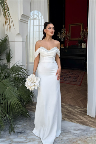 Talya Kayık Yaka İncili Abiye 1061