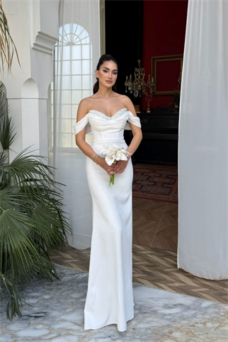 Talya Kayık Yaka İncili Abiye 1061