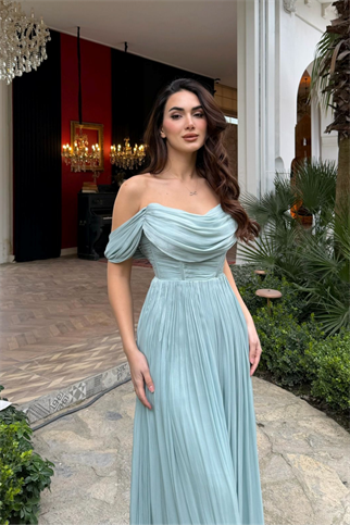 Tamara Düşük Omuz Degaje Abiye 1186