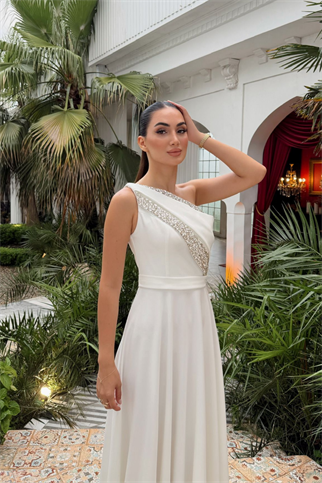 Tilbe Tek Kol Taşlı Abiye 310
