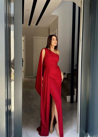 Tves Simli Kuyruk Detay Abiye 582399 BORDO