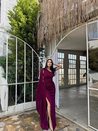 Tves Simli Kuyruk Detay Abiye 582399 MÜRDÜM