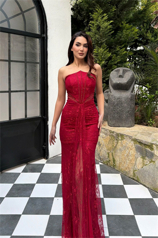 Valeria Güpürlü Transparan Abiye 1181