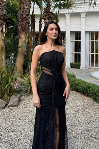 Valeria Güpürlü Transparan Abiye 1181