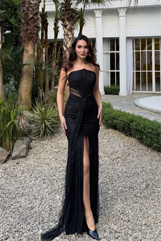 Valeria Güpürlü Transparan Abiye 1181