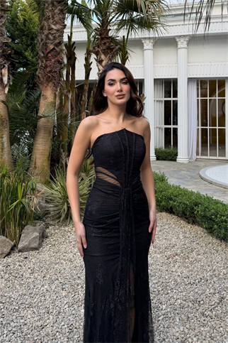 Valeria Güpürlü Transparan Abiye 1181