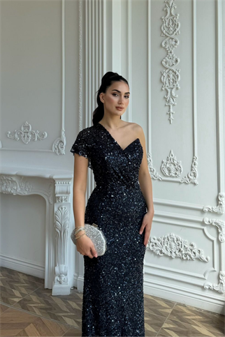Verda Tek Kol Payet Abiye 1130