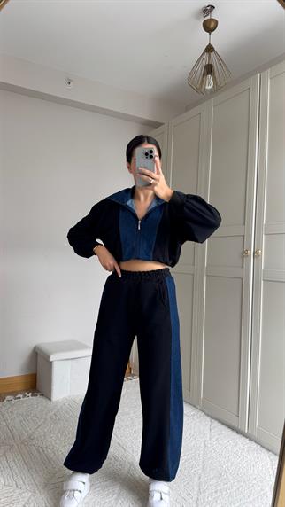 Violet Jean Detay Tasarım Takım 2640 SİYAH
