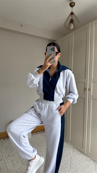Violet Jean Detay Tasarım Takım 2640 AÇIK GRİ