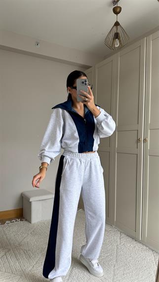 Violet Jean Detay Tasarım Takım 2640 AÇIK GRİ