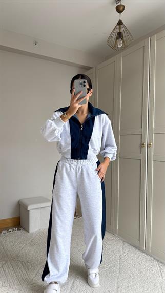Violet Jean Detay Tasarım Takım 2640 AÇIK GRİ
