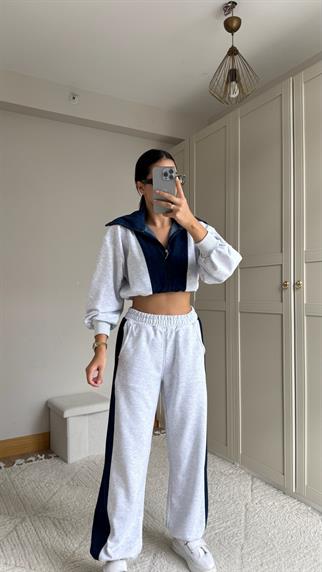 Violet Jean Detay Tasarım Takım 2640 AÇIK GRİ