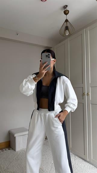 Violet Jean Detay Tasarım Takım 2640 BEYAZ