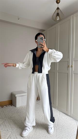Violet Jean Detay Tasarım Takım 2640 BEYAZ