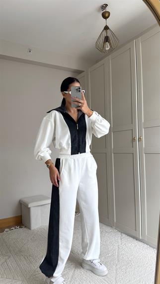 Violet Jean Detay Tasarım Takım 2640 BEYAZ