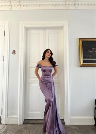 Wakka Kuyruklu Saten Abiye 582441 LİLA