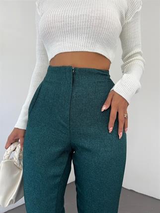 Zara Pantolon 23407 ZÜMRÜT