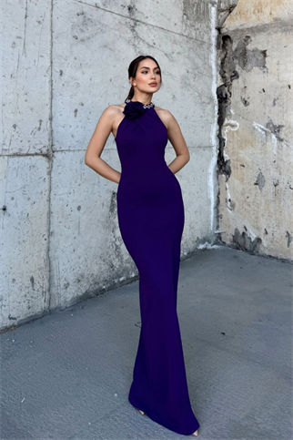 Zerda Gül Detay Tasarım Abiye 583176 MÜRDÜM