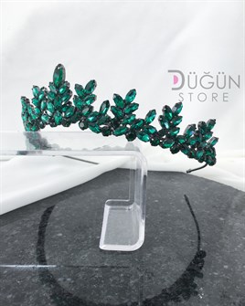 Yeşil Taşlı Gelin Tacı