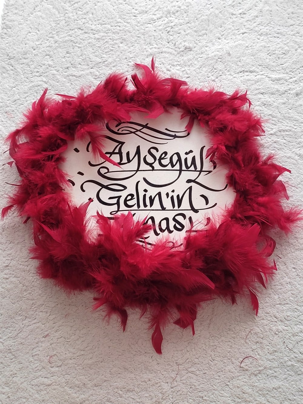 Bordo Tüylü   İsme Özel Tef 