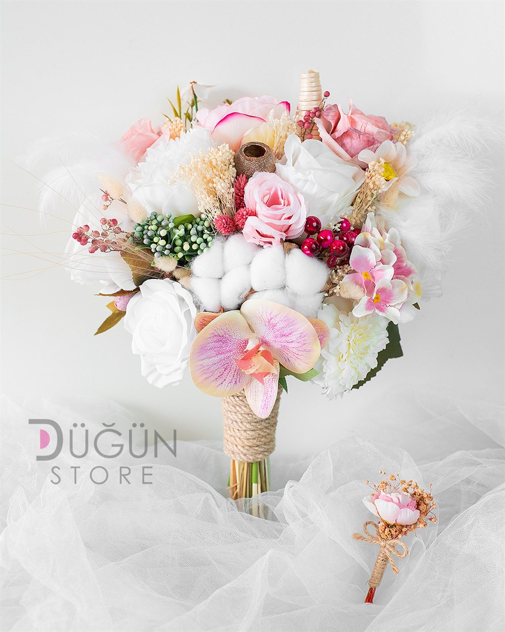 Pembe Rüya Gelin Buketi