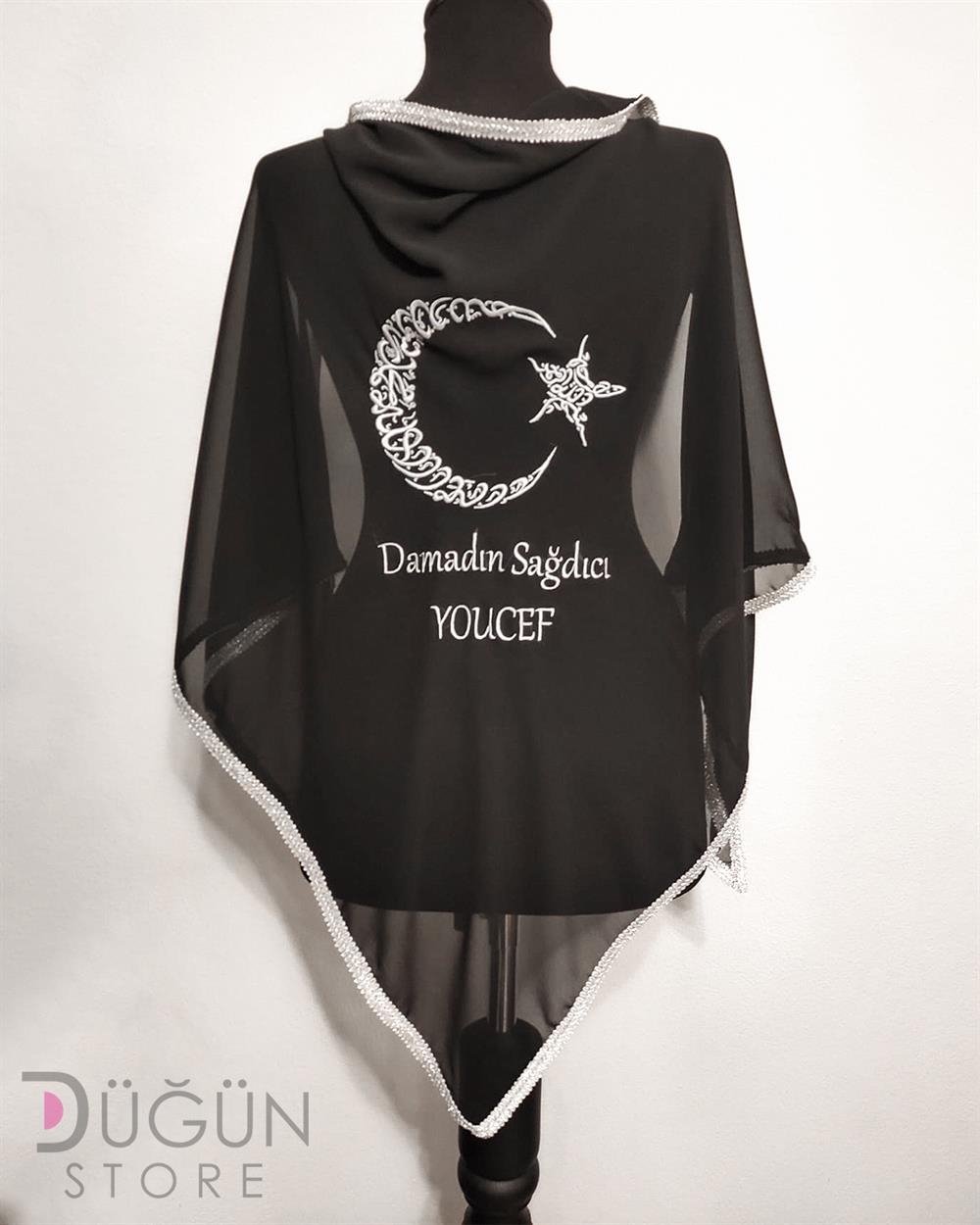 Siyah Ay Yıldız Altına İsimli Damat Örtüsü