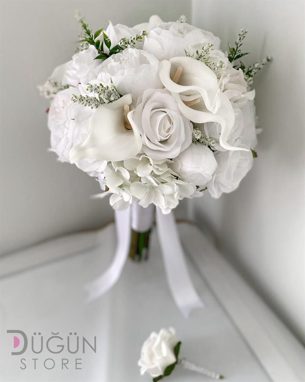 White Light Gelin Buketi
