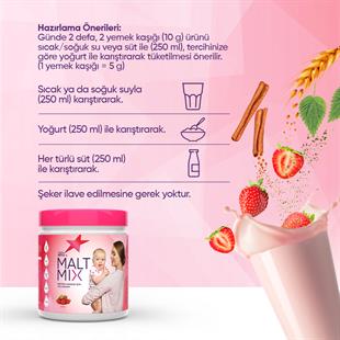 Vitaminica Malt Mix Breast Milk Supply, 30 Servings, Strawberry
