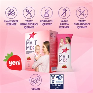 Vitaminica Malt Mix Breast Milk Supply, 14 Servings, Strawberry