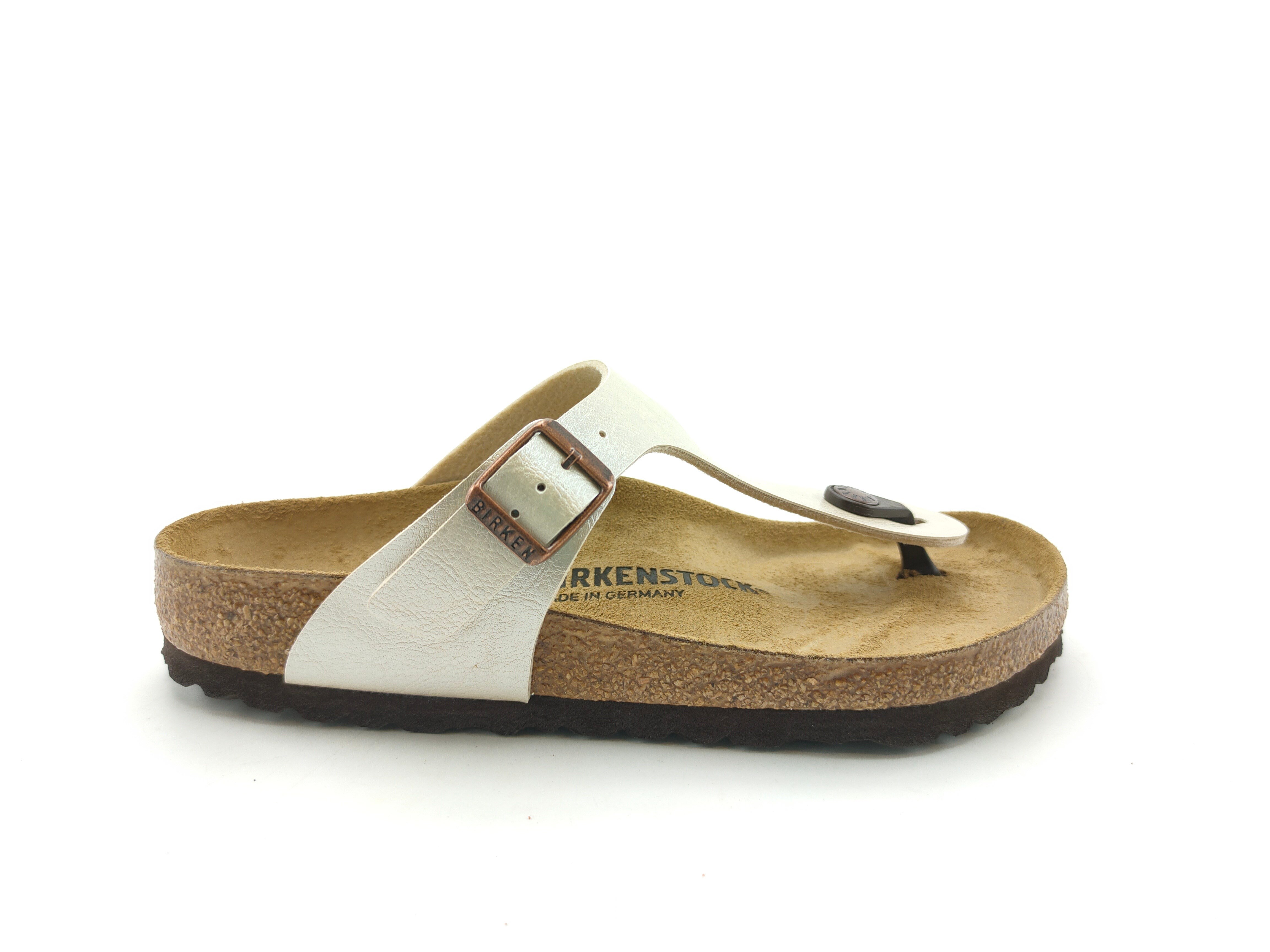 Birkenstock Kadın Parmak Arası Terlik Gizeh Graceful Pearl White Mantar 943871 GRACEFUL PEARL WHITE - Birkenstock