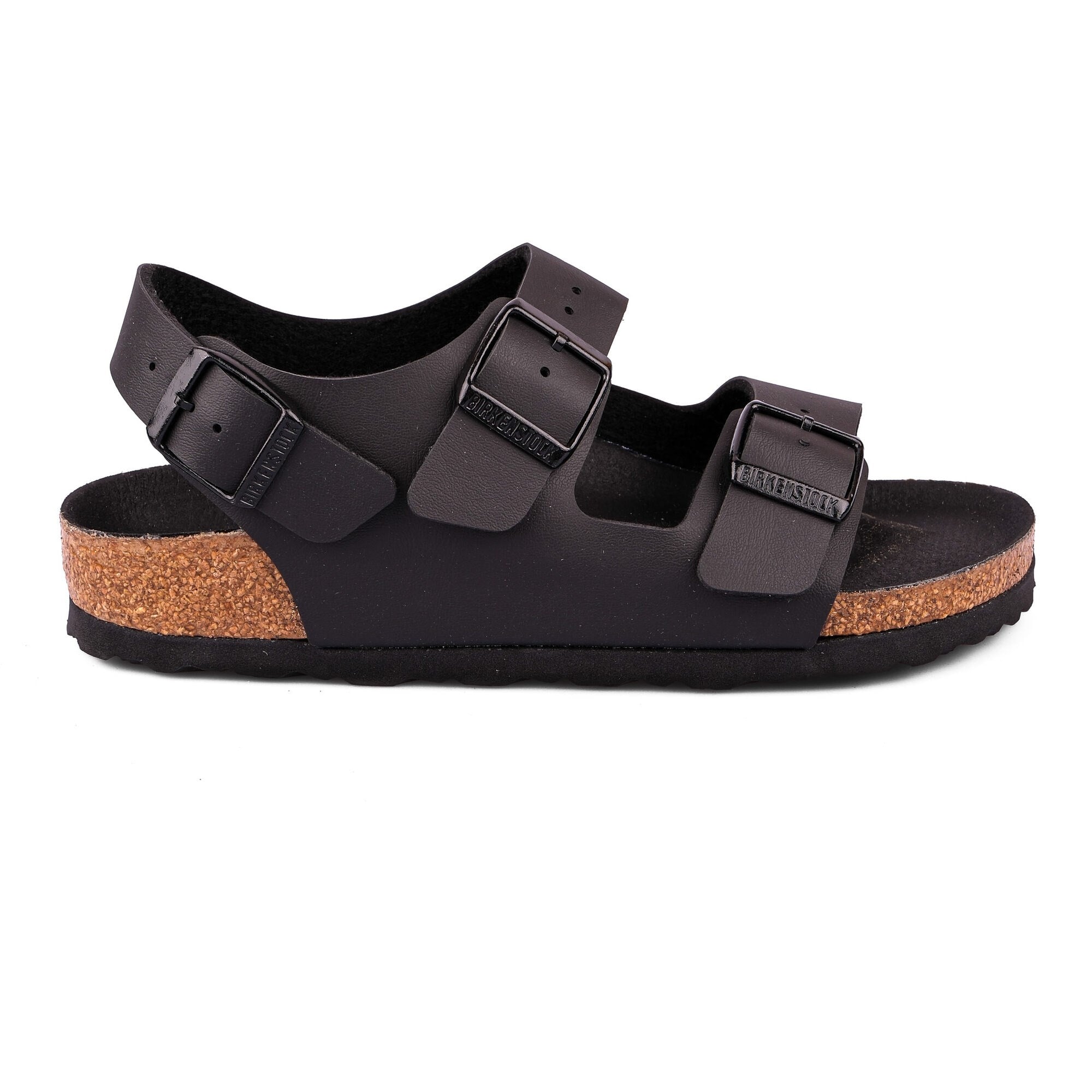 Birkenstock Unisex Çift Bantlı Sandalet Milano Black Mantar 1024998 BLACK - Birkenstock