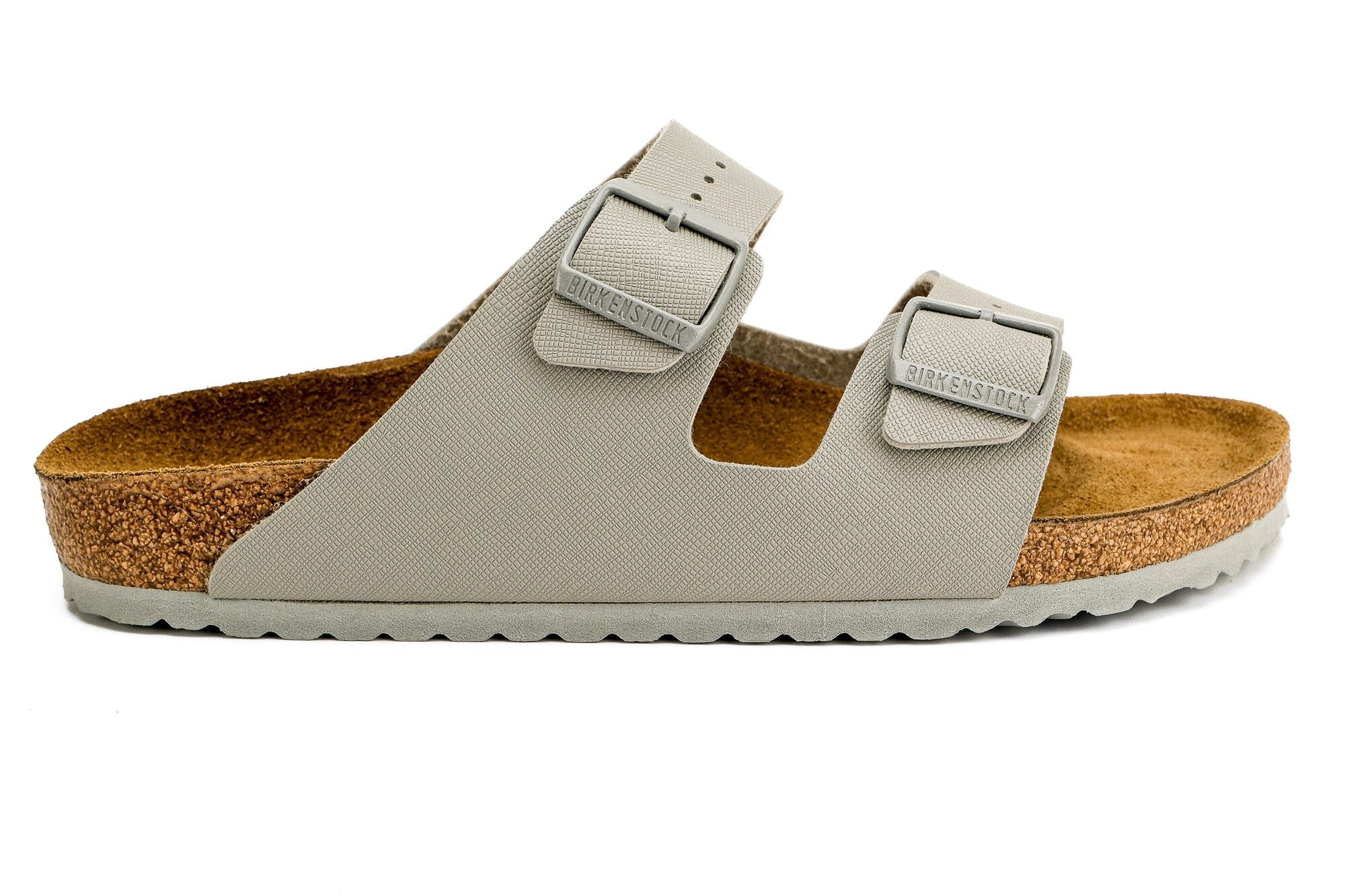 Birkenstock Unisex Çift Bantlı Terlik Arizona Saffiano Stone Mantar 1026454 SAFFİANO STONE - Birkenstock