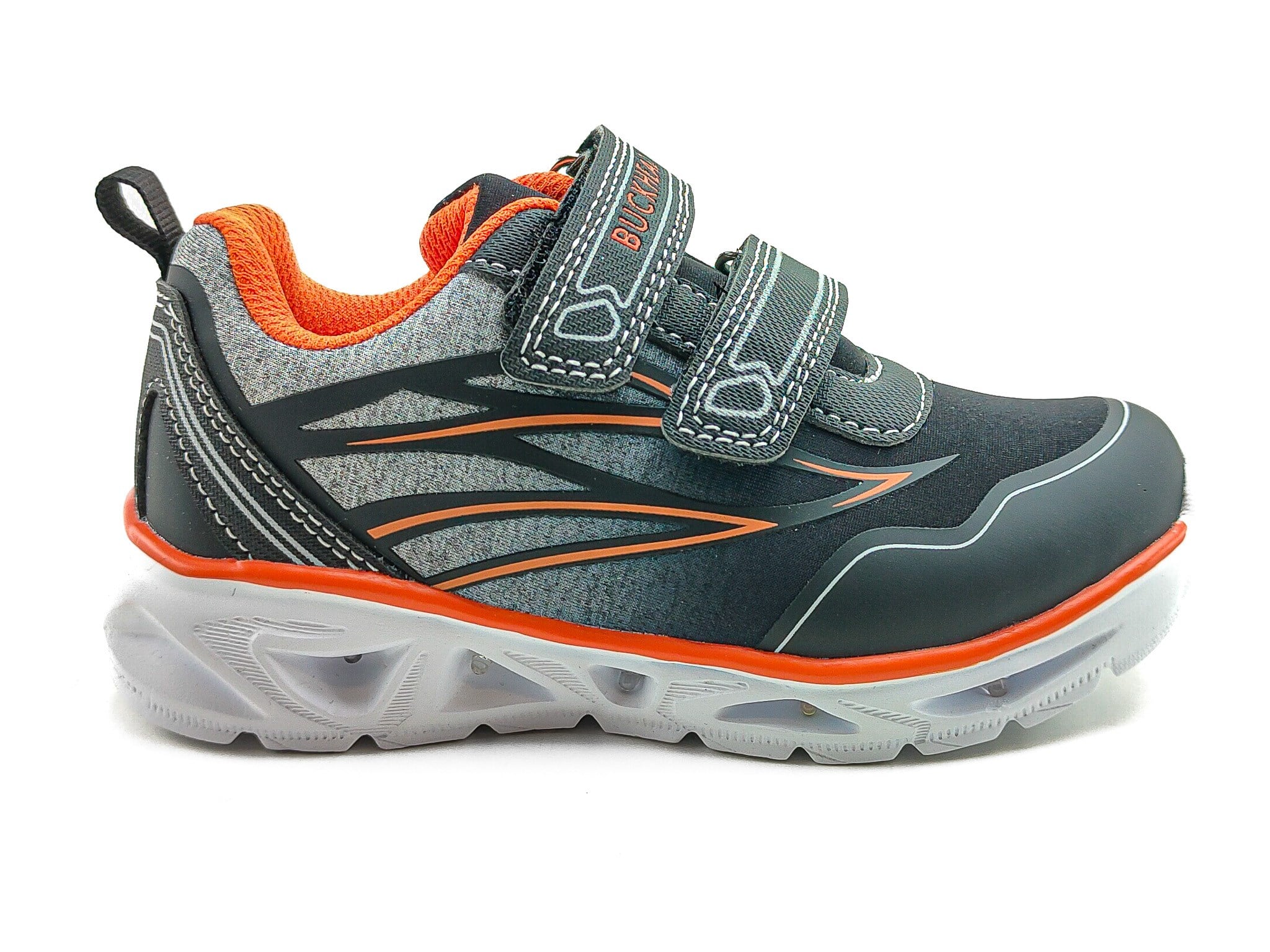 Buckhead Çocuk Işıklı Spor Ayakkabı 3026 SİYAH TURUNCU - Buckhead