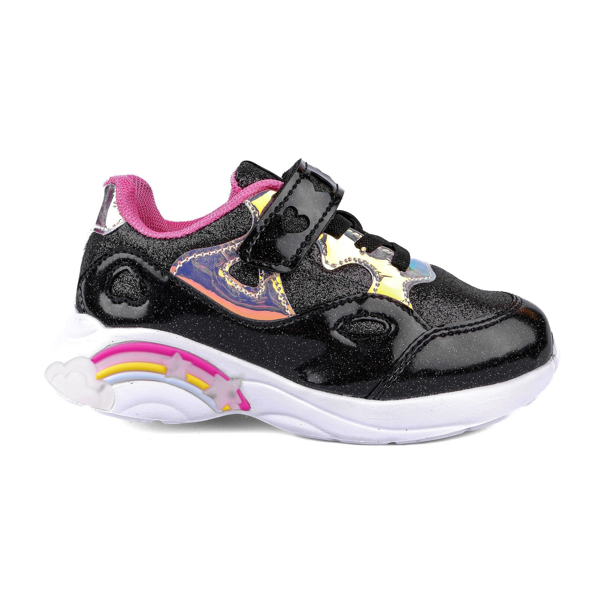 Buckhead Çocuk Işıklı Spor Ayakkabı Diana 4348 SİYAH-PEMBE - Buckhead