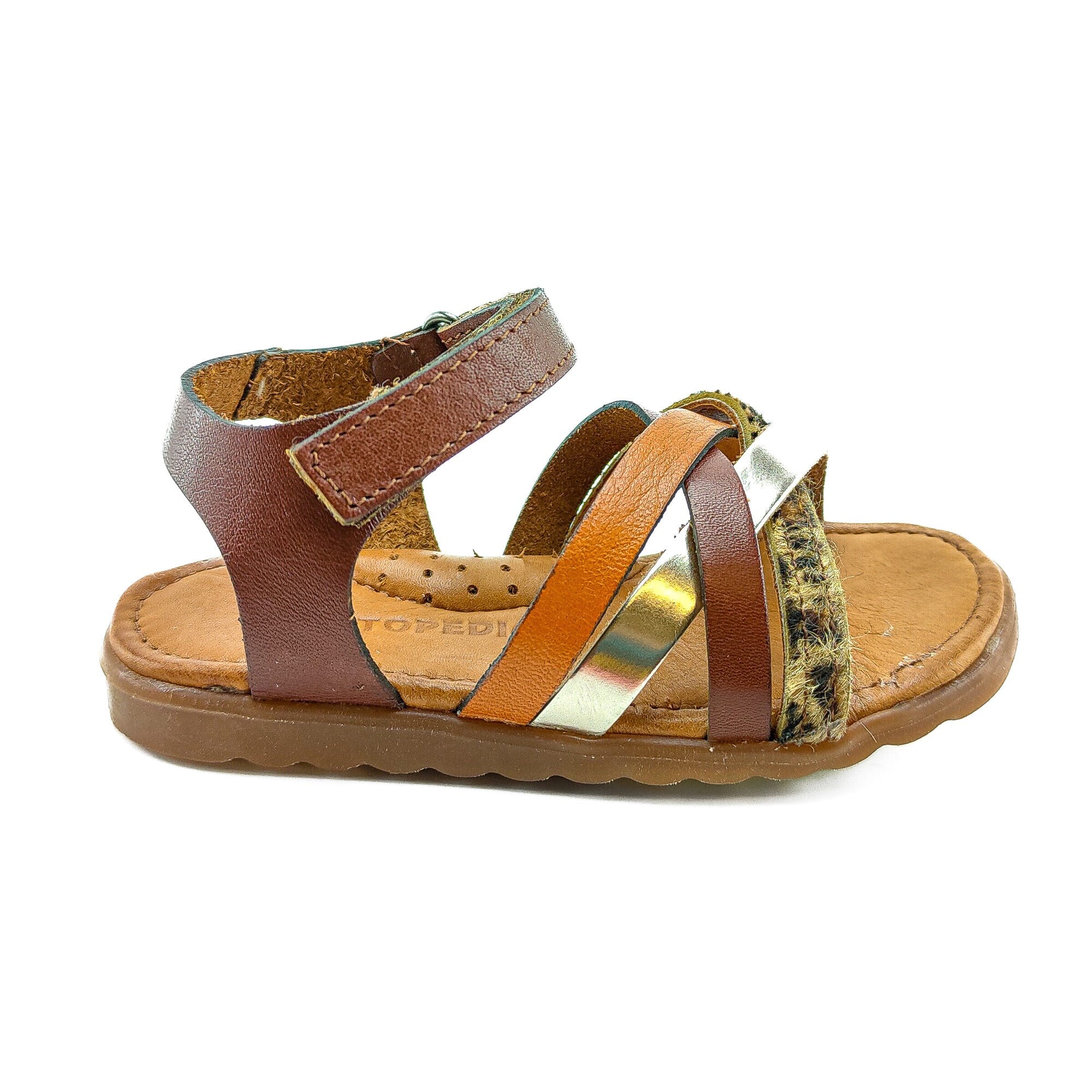 Ortopedik Deri Bebe Sandalet K 2080 KAHVE - TURUNCU - ALTIN - LEOPAR - OrtoPlus