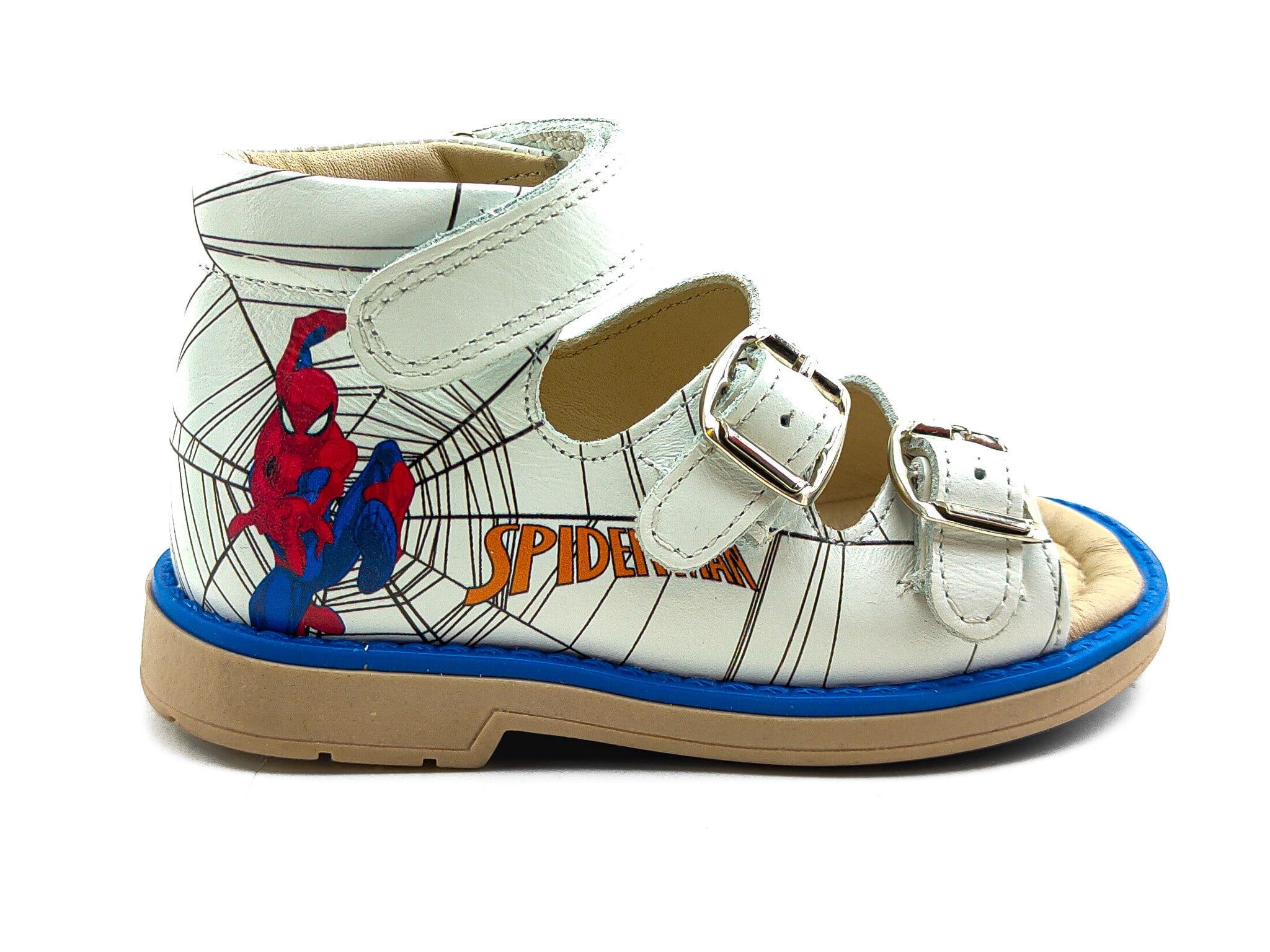 Ortoplus Deri Ortopedik Bebe Sandalet K C725 SPİDERMAN - OrtoPlus