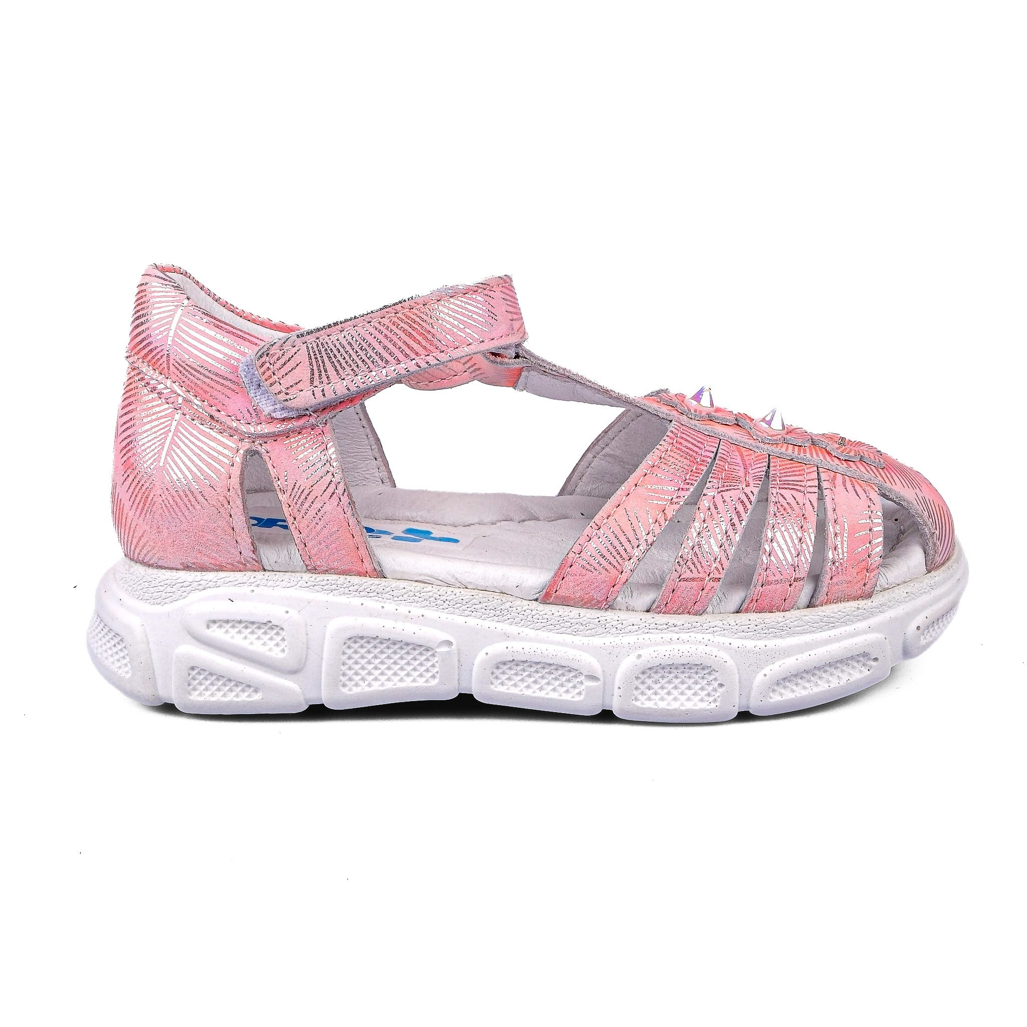 Ortoplus Deri Ortopedik Bebe Sandalet K OZ254 PEMBE - OrtoPlus
