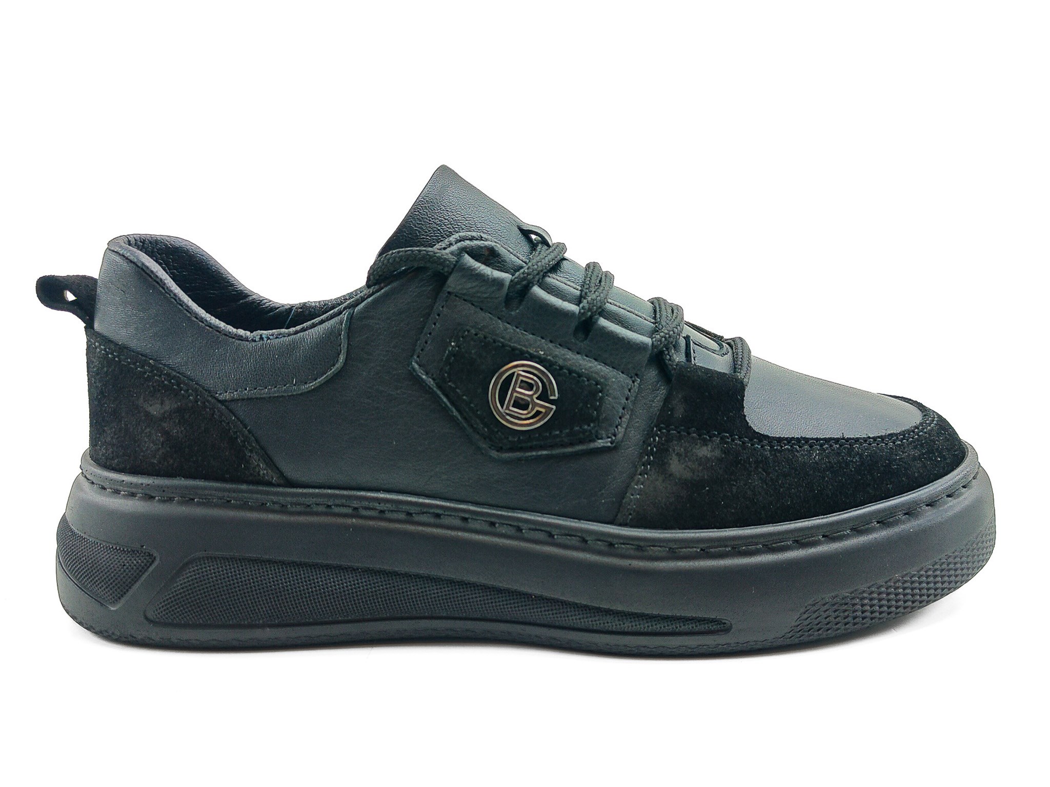 Ortoplus Deri Ortopedik Sneaker Kadın Ayakkabı S8030 SİYAH - OrtoPlus