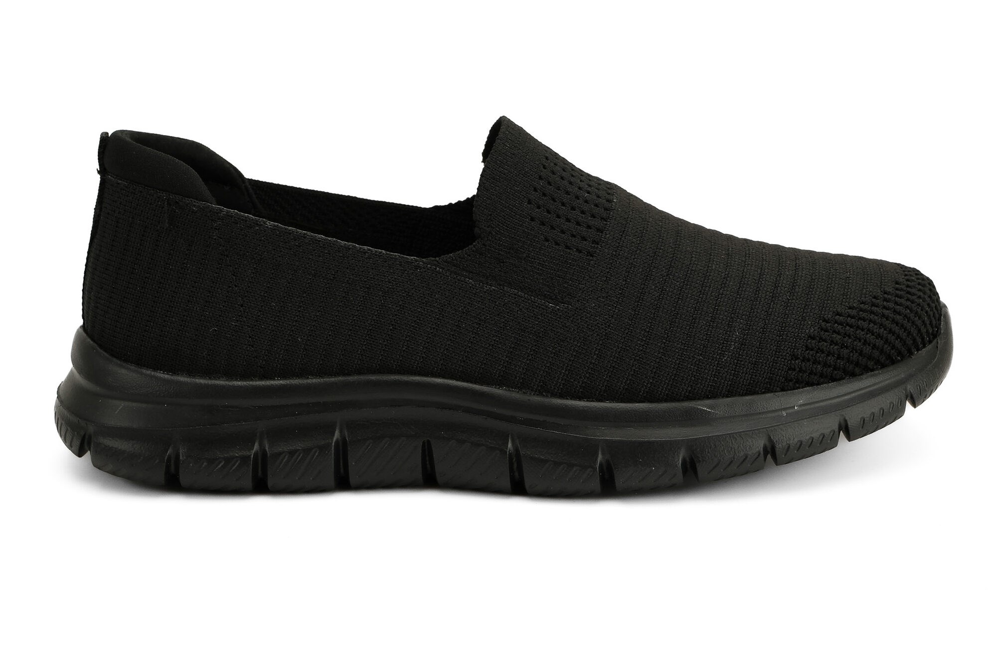 Sneaker Tekstil Yürüyüş Kadın Ayakkabı Bağcıksız KP5234 SİYAH - King Paolo